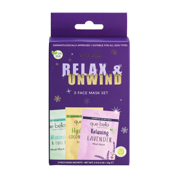 Que Bella Holiday Relax & Unwind Face Mask Gift Set